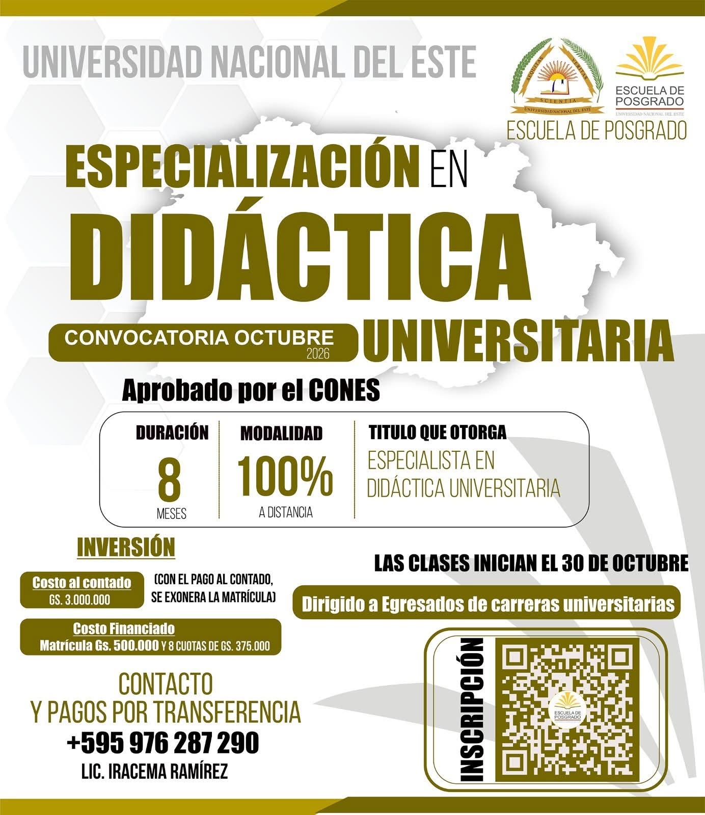 🎓 ESPO-UNE abre convocatoria para Especialización en Didáctica Universitaria